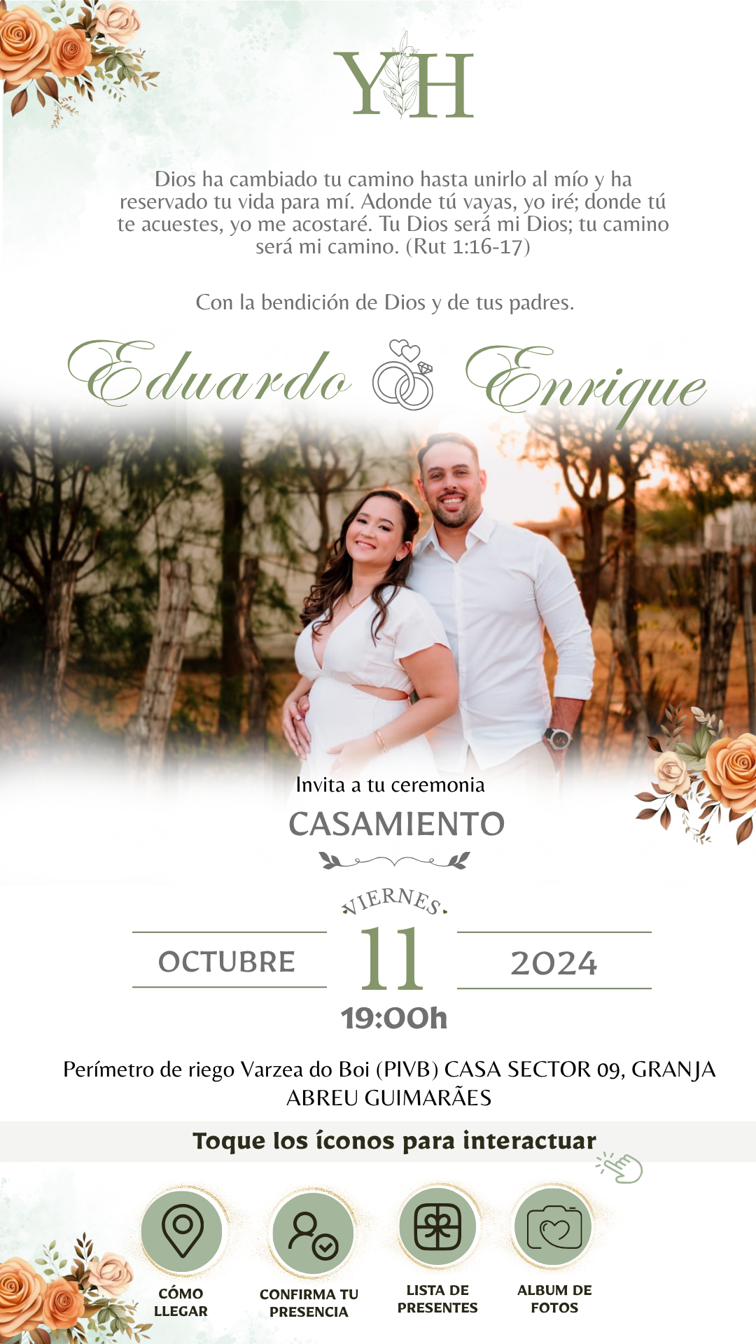 Invitación digital de boda Eduardo & Enrique