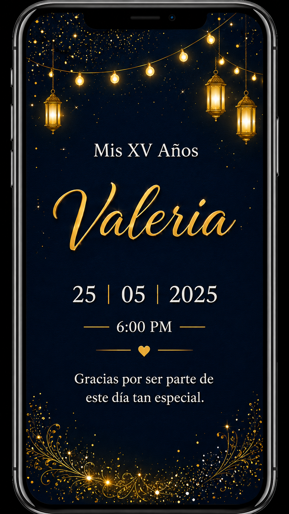 Invitación digital en celular